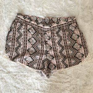 4/$24 Vanity Patterned Shorts with Lace Hem